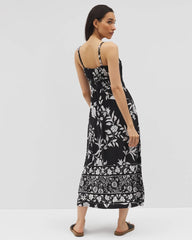 PEACEFUL FLORA BLK - Paradiso Midi Bra Dress | Soma