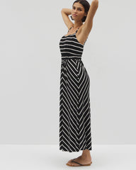 FUNDAMENTAL BLACK COCO - Soft Jersey Paradiso Midi Bra Dress | Soma