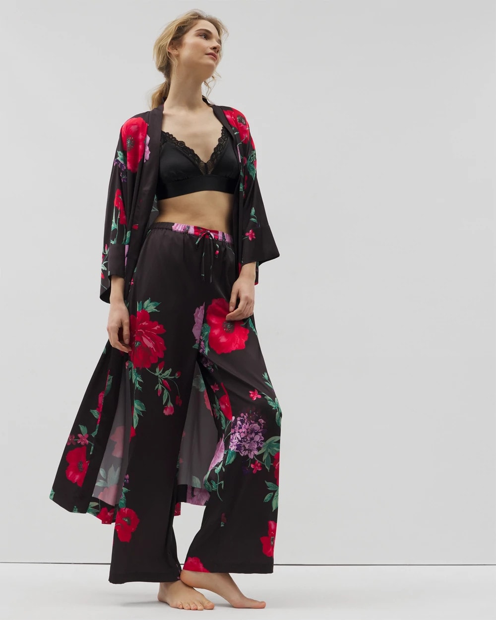 RHAPSODY FLORA G BLACK - Printed Pajama Pants | Soma