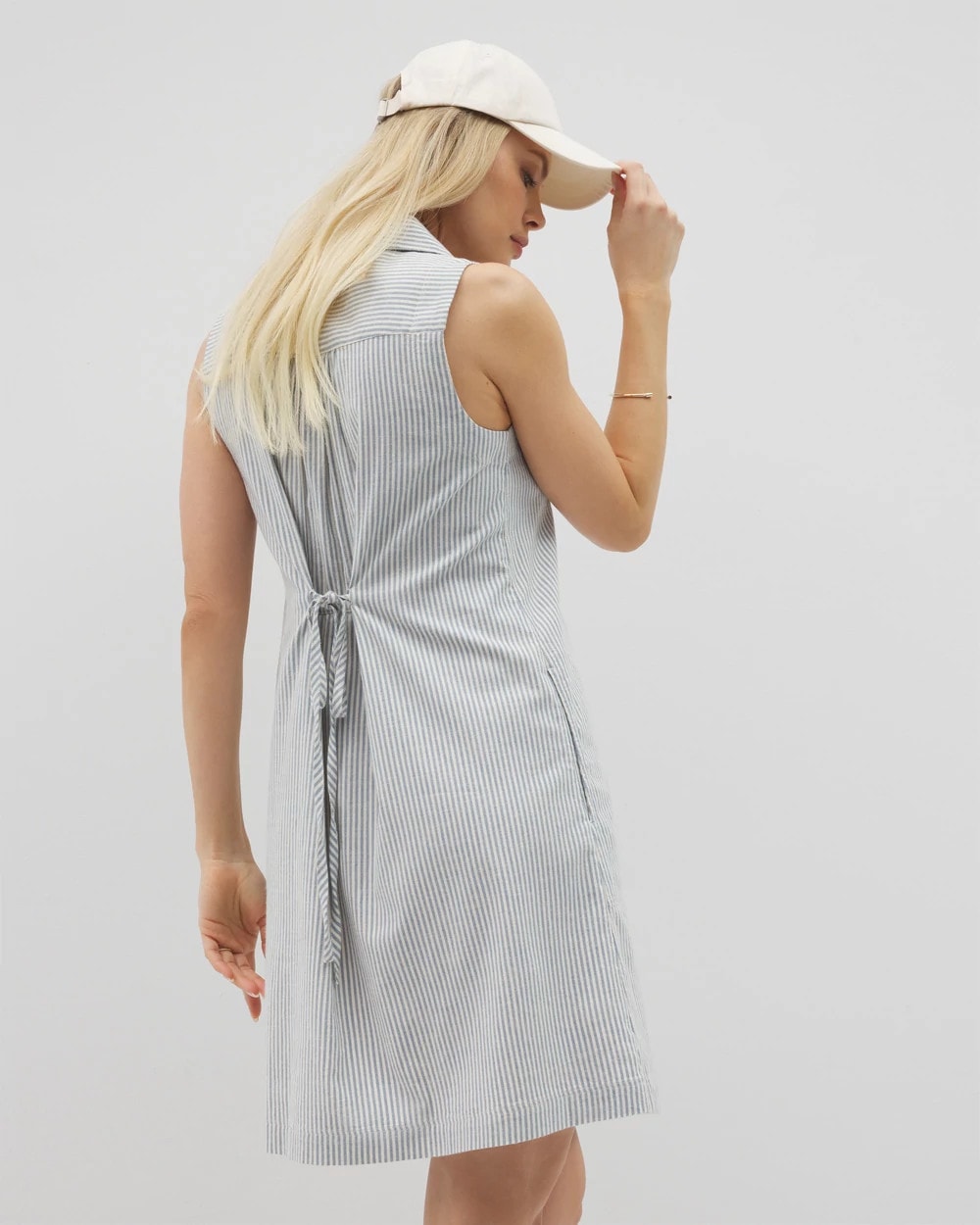 BLUE HEAVEN STRIPE - Beach Cotton Short Dress | Soma