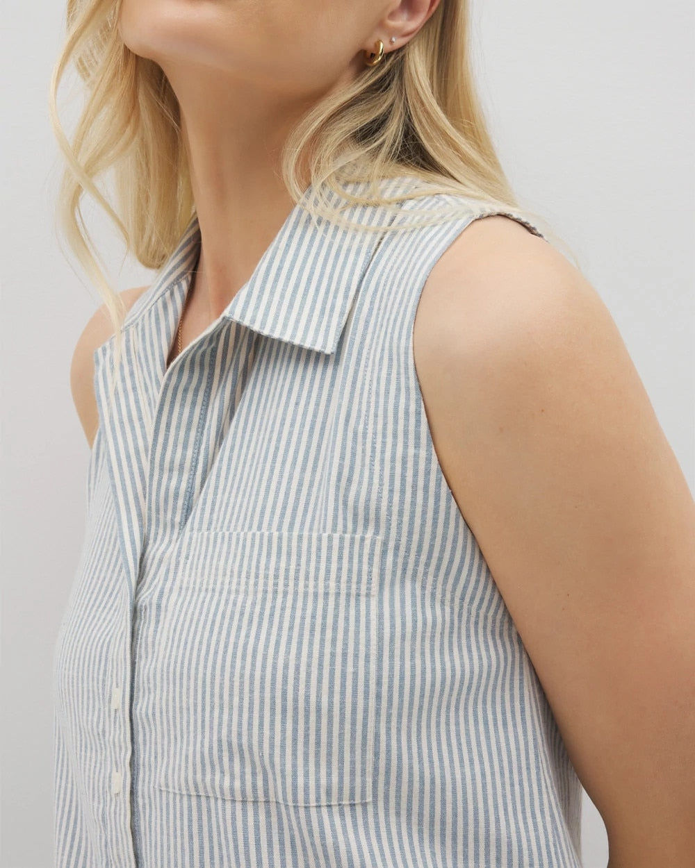 BLUE HEAVEN STRIPE - Beach Cotton Short Dress | Soma