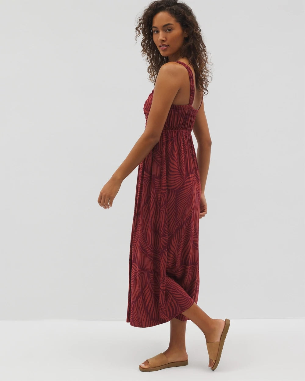 PEACEFUL PALMS MID VELVET - Cabana Midi Bra Dress | Soma