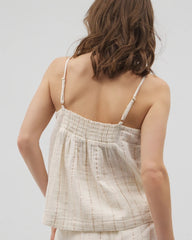CHAMPAGNE STRIPE - Cotton Gauze Pajama Cami | Soma