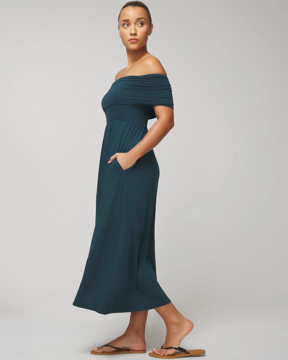 DARK HARBOUR - Off-The-Shoulder Midi Bra Dress | Soma