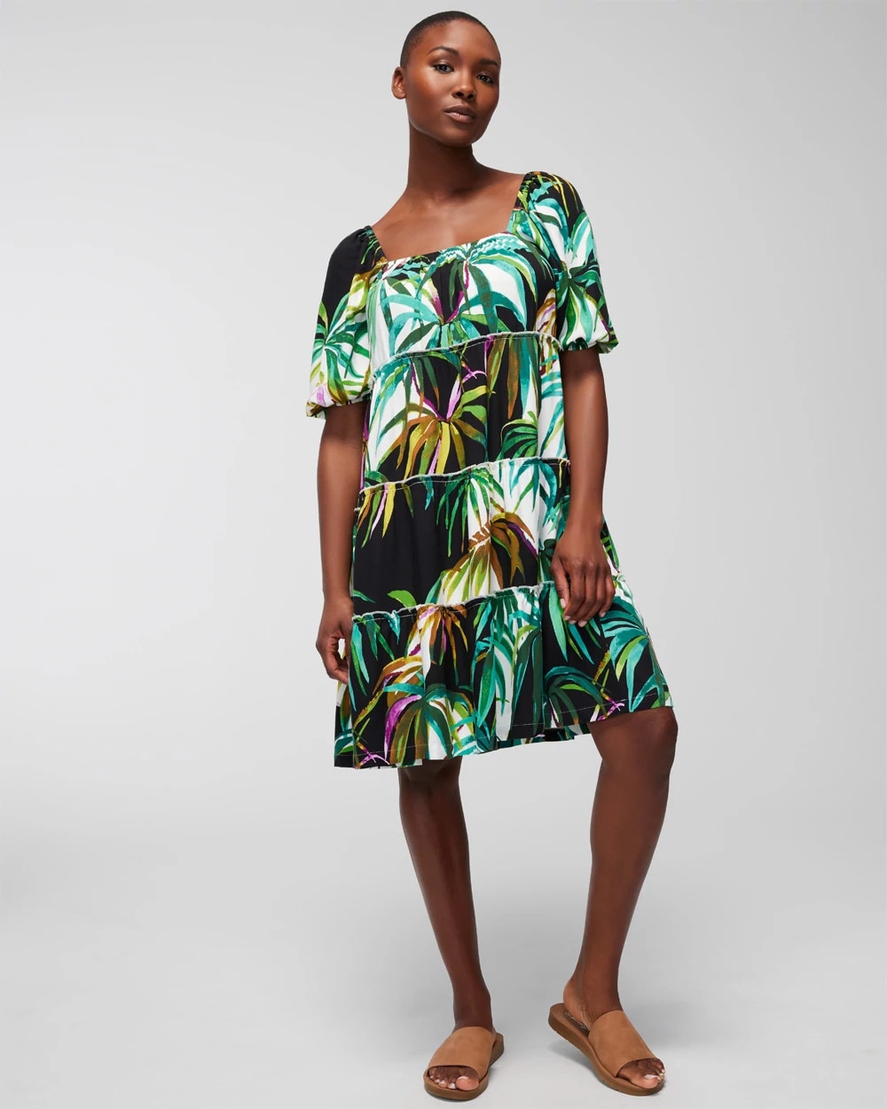 BUNGALOW PALMS COCONUT - Tiered Short Bra Dress | Soma