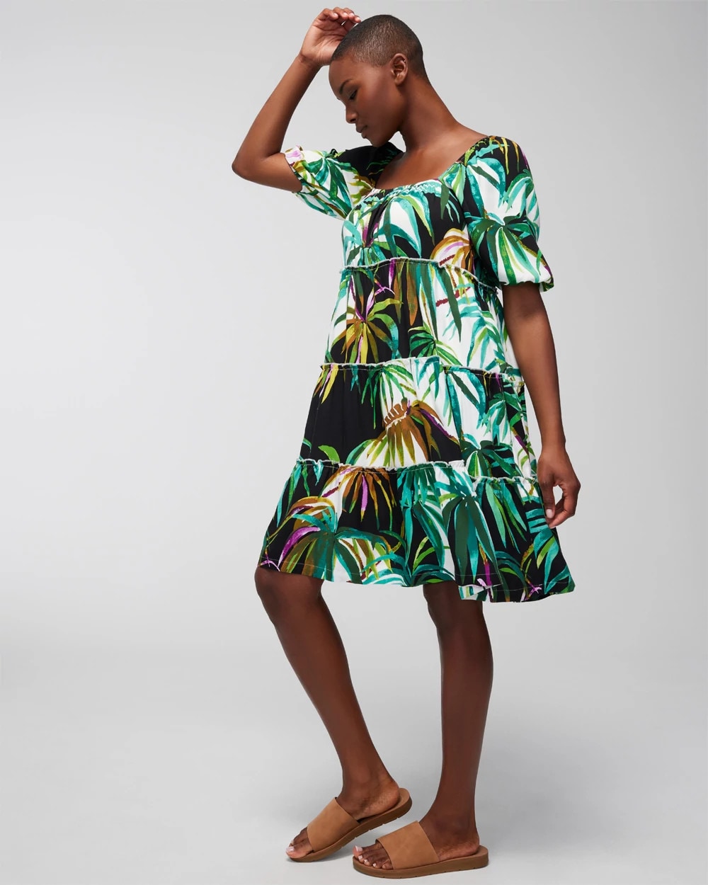 BUNGALOW PALMS COCONUT - Tiered Short Bra Dress | Soma