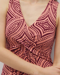 GOA GEO GRAND VELVET PLUM - V-Neck Short Bra Dress | Soma