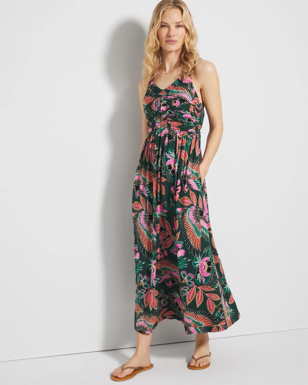 PARROT-ISE LUSH EMERALD - Midi Bra Dress | Soma