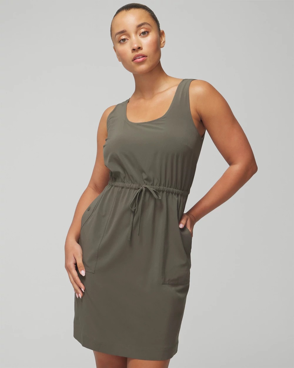 DARK GRAY OLIVE - Tank Cargo Dress | Soma