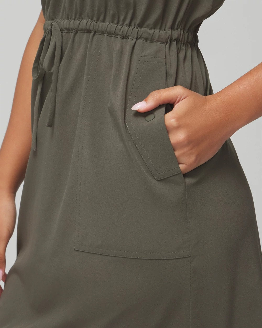 DARK GRAY OLIVE - Tank Cargo Dress | Soma