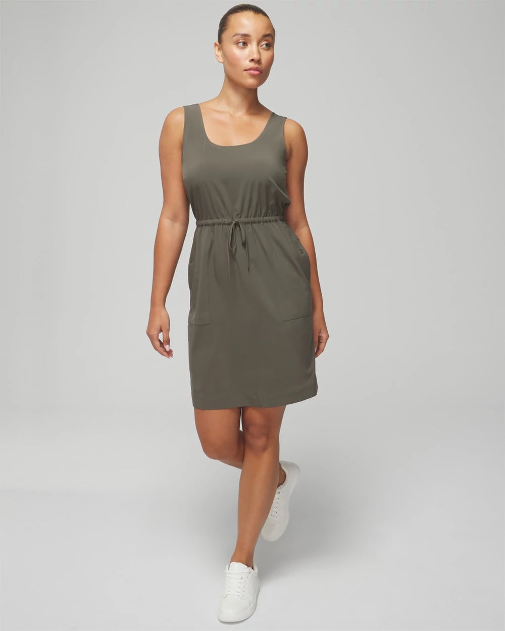 DARK GRAY OLIVE - Tank Cargo Dress | Soma