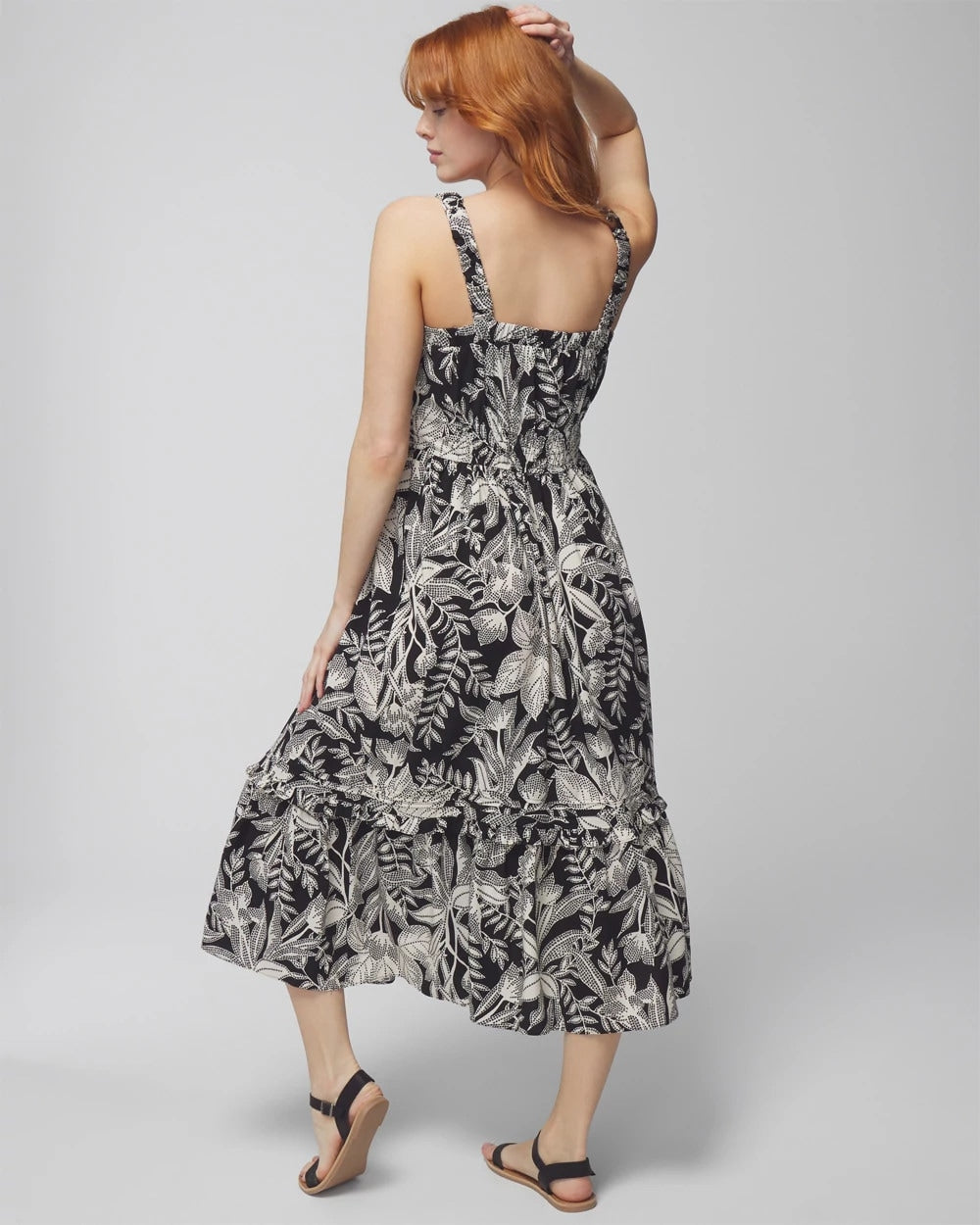 PATTERNED PALMS BLACK - Midi Bra Dress | Soma