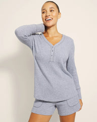 LUNAR TIDE - Long-Sleeve Pajama Henley | Soma
