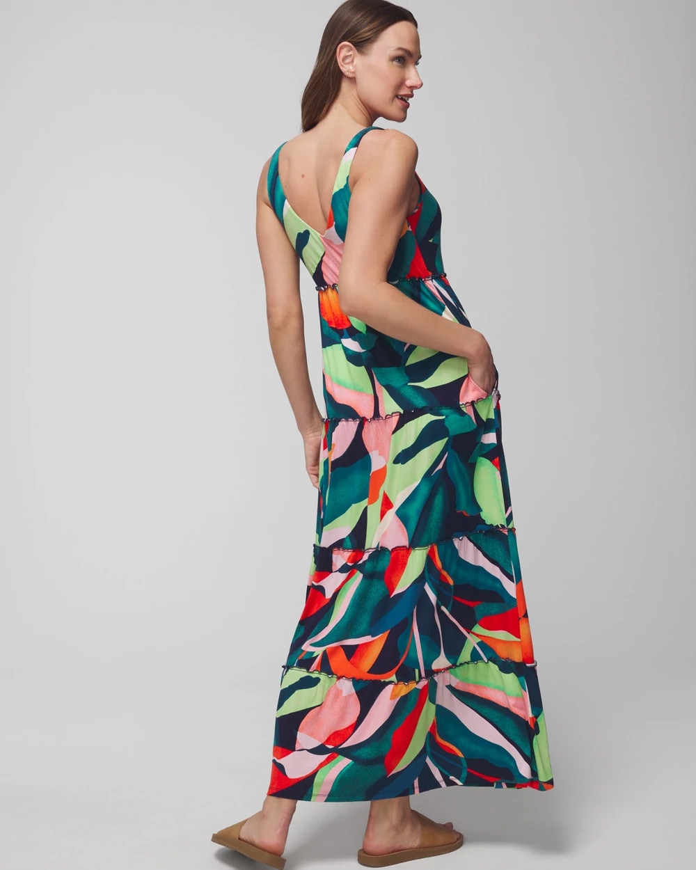VACAY VIBES NIGHTFALL NVY - Tiered Maxi Bra Dress | Soma