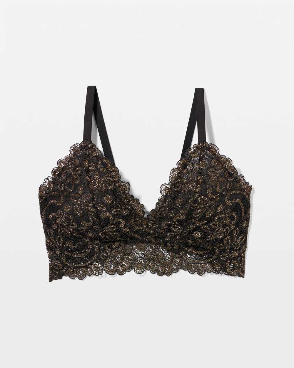 BLACK W/ GOLD FILL - Lace Bralette | Soma