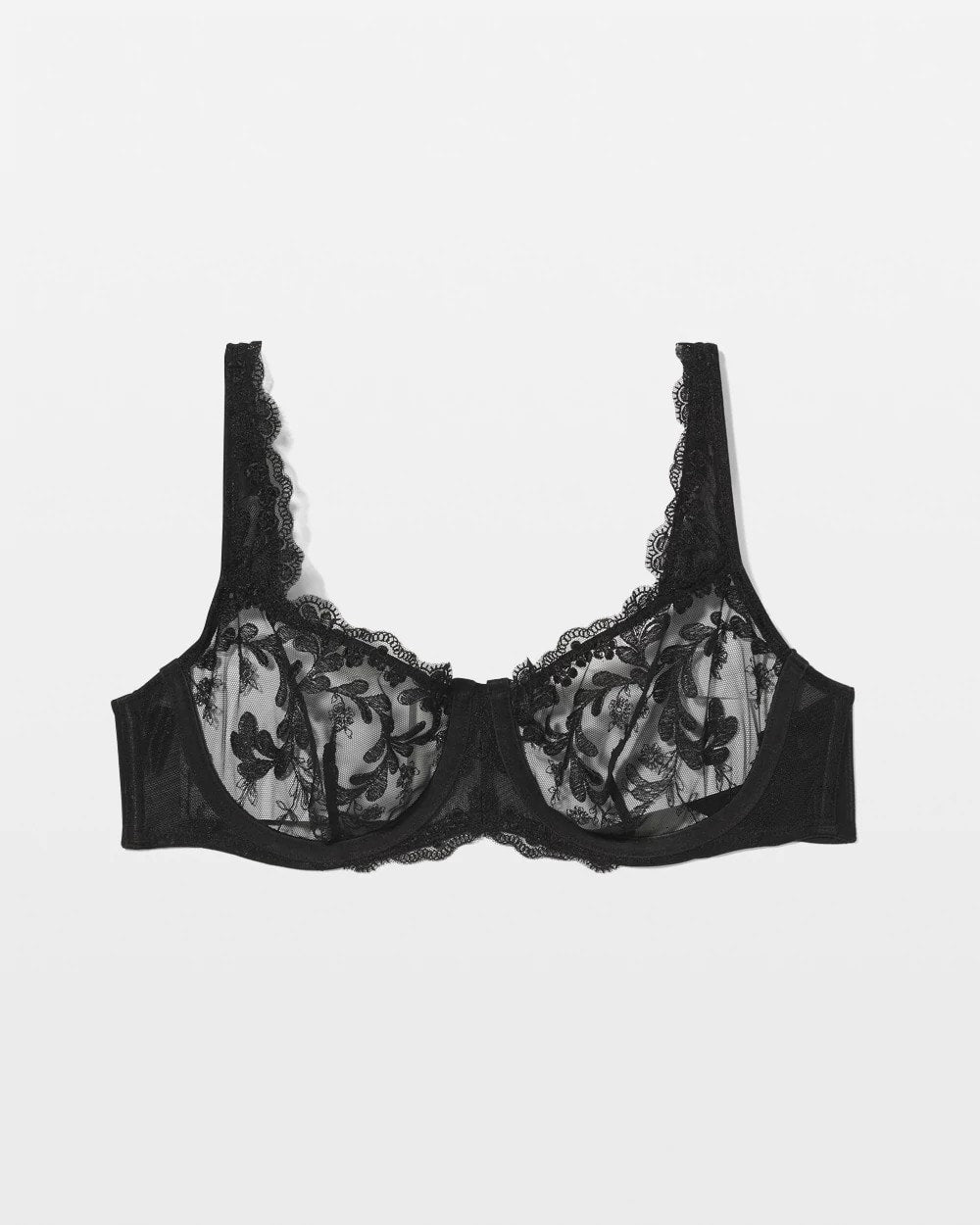 BLACK - Sensuous Embroidery Balconette Bra | Soma