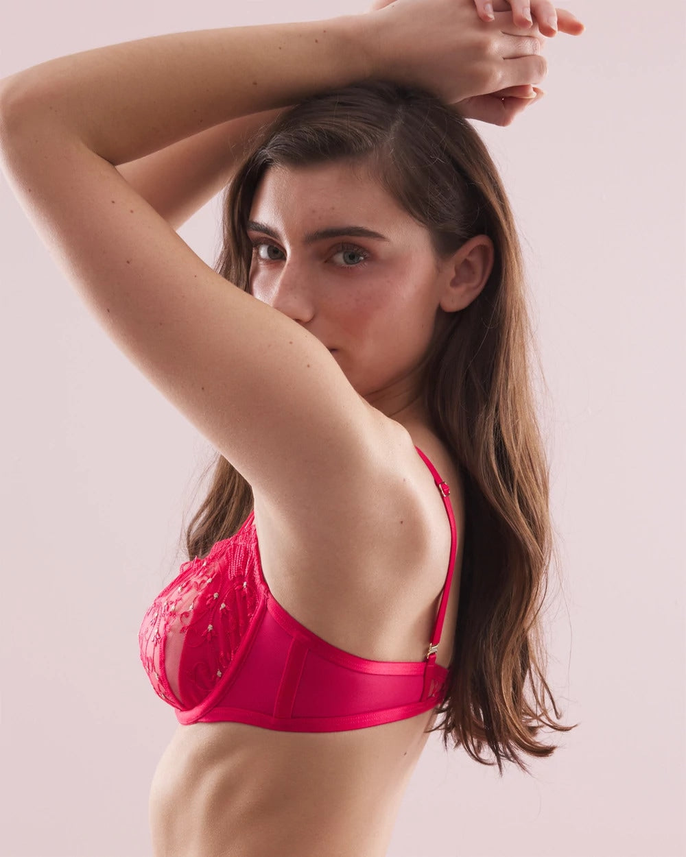 PERFECT PINK - Architectural Embroidered Balconette Bra | Soma