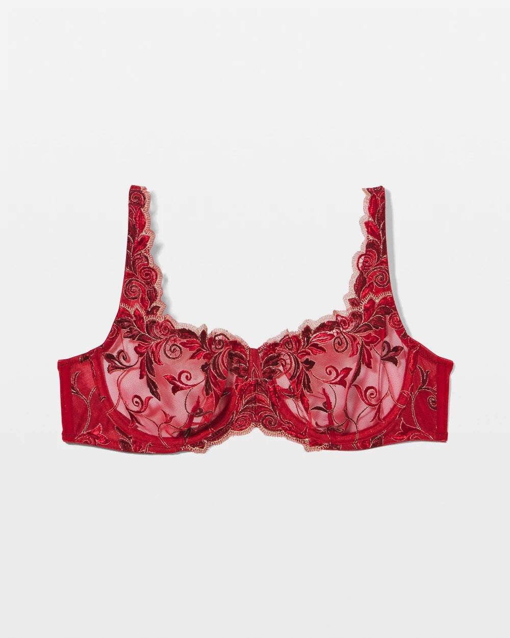 RED VELVET TONAL W/ LUREX - Unlined Bra | Soma