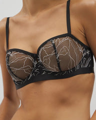 BLACK - Embroidered Unlined Balconette | Soma
