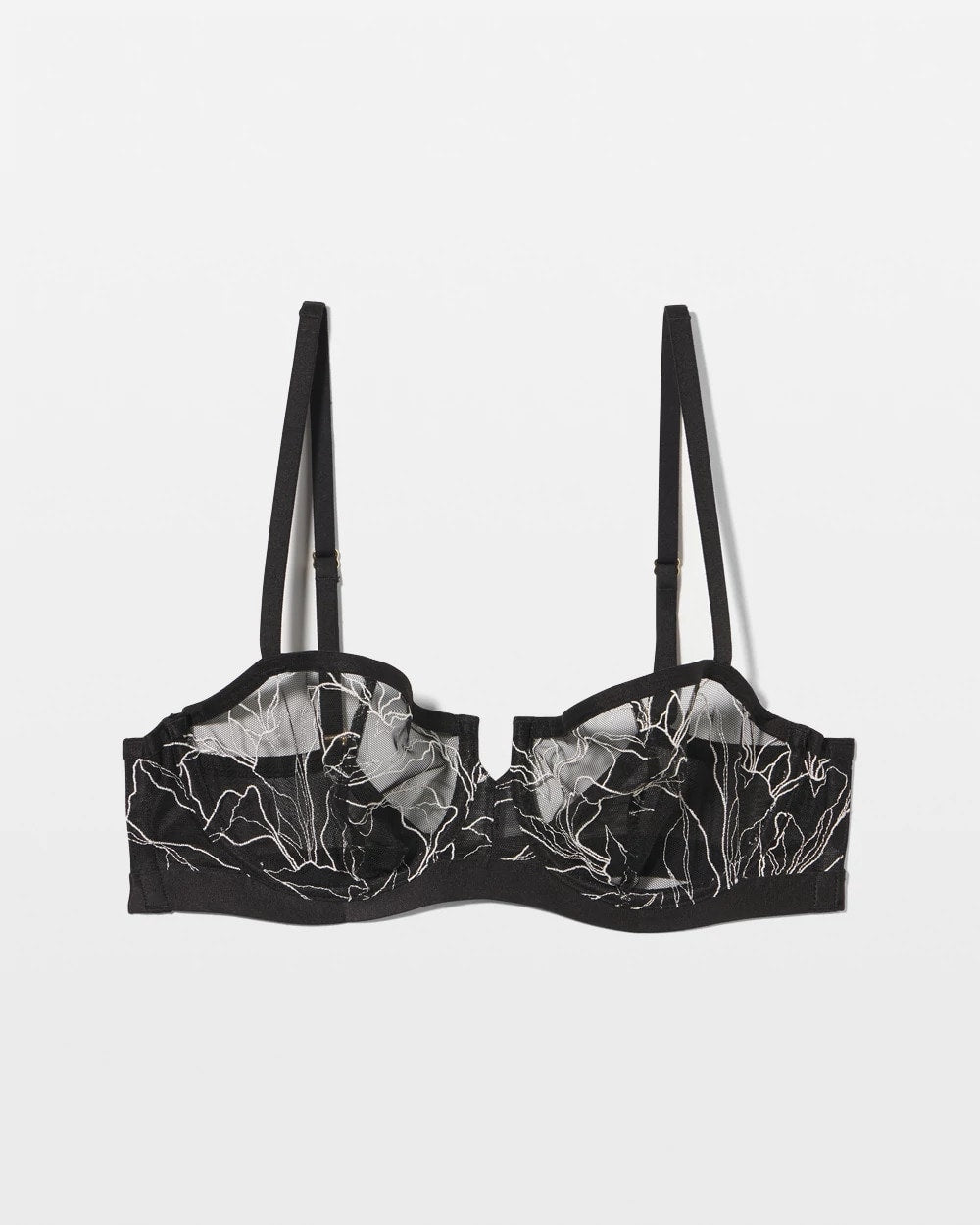 BLACK - Embroidered Unlined Balconette | Soma