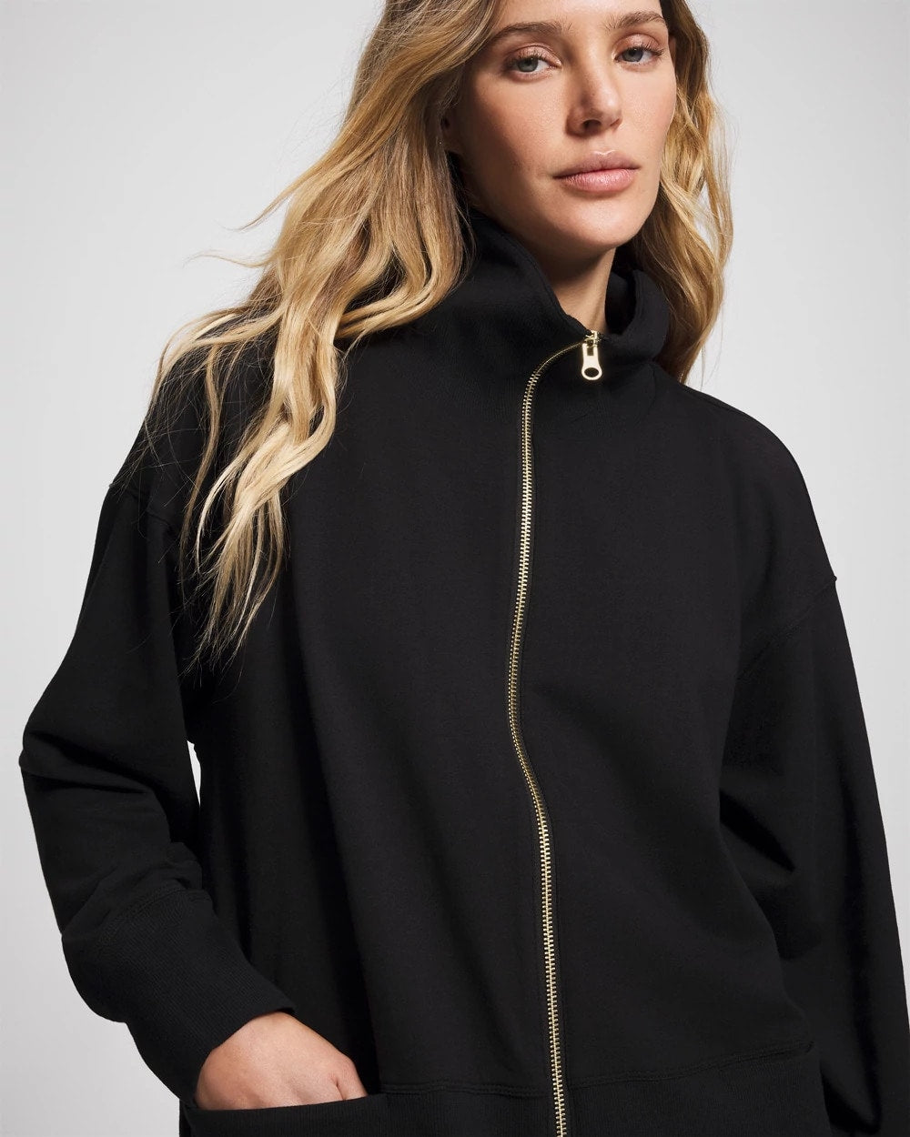 BLACK - Essential Terry Jacket | Soma