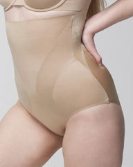 WARM AMBER - Mid-Level Shaping Vanishing Edge High-Waist Brief | Soma