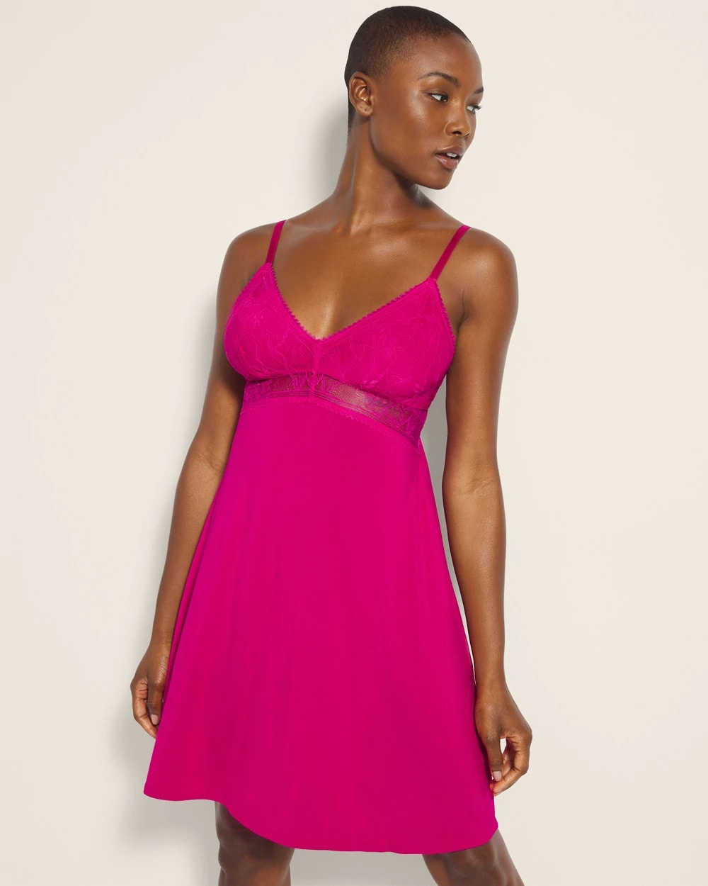 PINK COSMO - Soft Support Lace Chemise | Soma