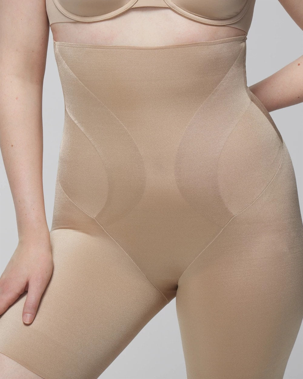 WARM AMBER - Mid-Level Shaping Vanishing Edge High-Waist Thigh Slimmer | Soma