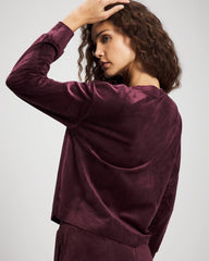 MERLOT - Velour Crewneck Sweatshirt | Soma