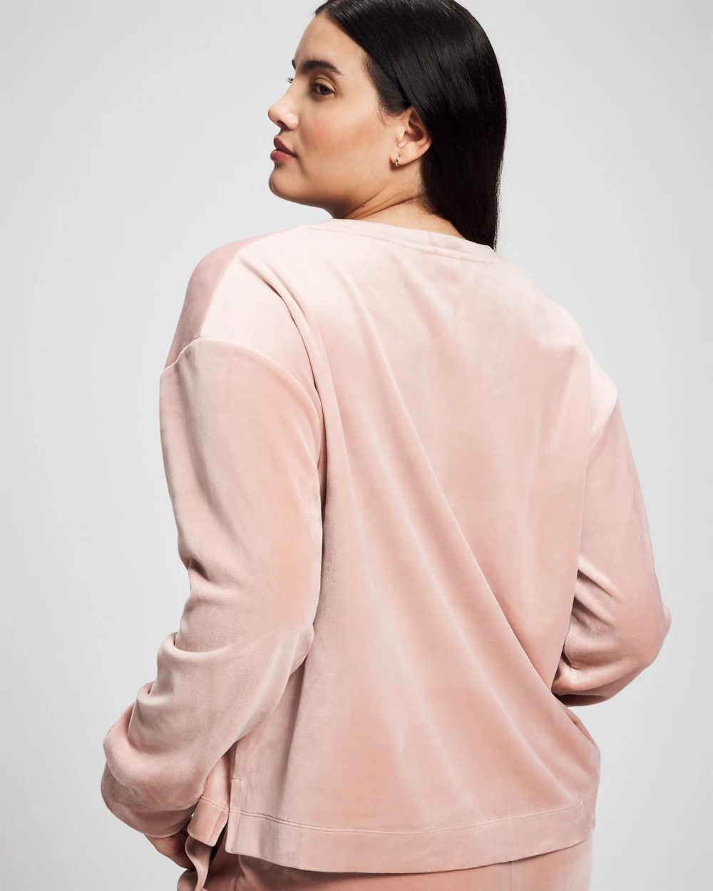 ADOBE ROSE - Velour Crewneck Sweatshirt | Soma