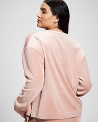 ADOBE ROSE - Velour Crewneck Sweatshirt | Soma
