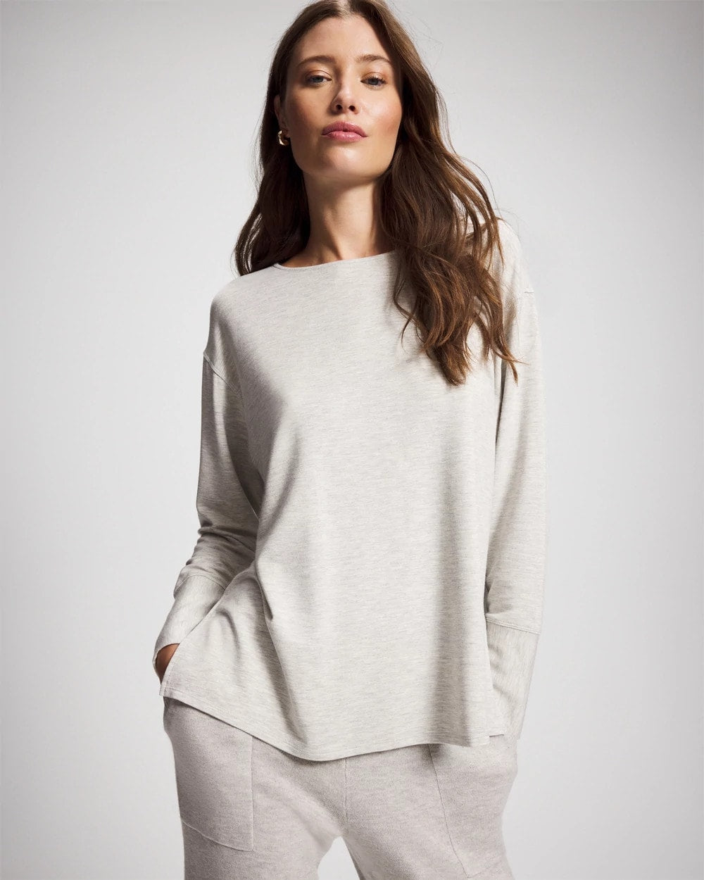 HEATHER STONE - Ultra Soft Fleece Dolman Top | Soma