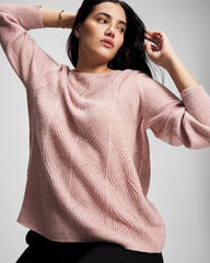 ADOBE ROSE - Shimmer Cable Knit Sweater | Soma