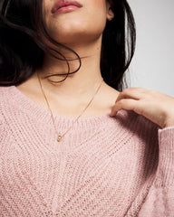 ADOBE ROSE - Shimmer Cable Knit Sweater | Soma