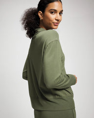 DARK SAGE - Ultrasoft Fleece Relaxed Funnel Neck Sweatshirt | Soma