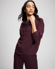 MERLOT - Ultrasoft Fleece Relaxed Funnel Neck Sweatshirt | Soma