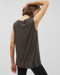 DARK GRAY OLIVE - Rib Knit Sleeveless Top | Soma