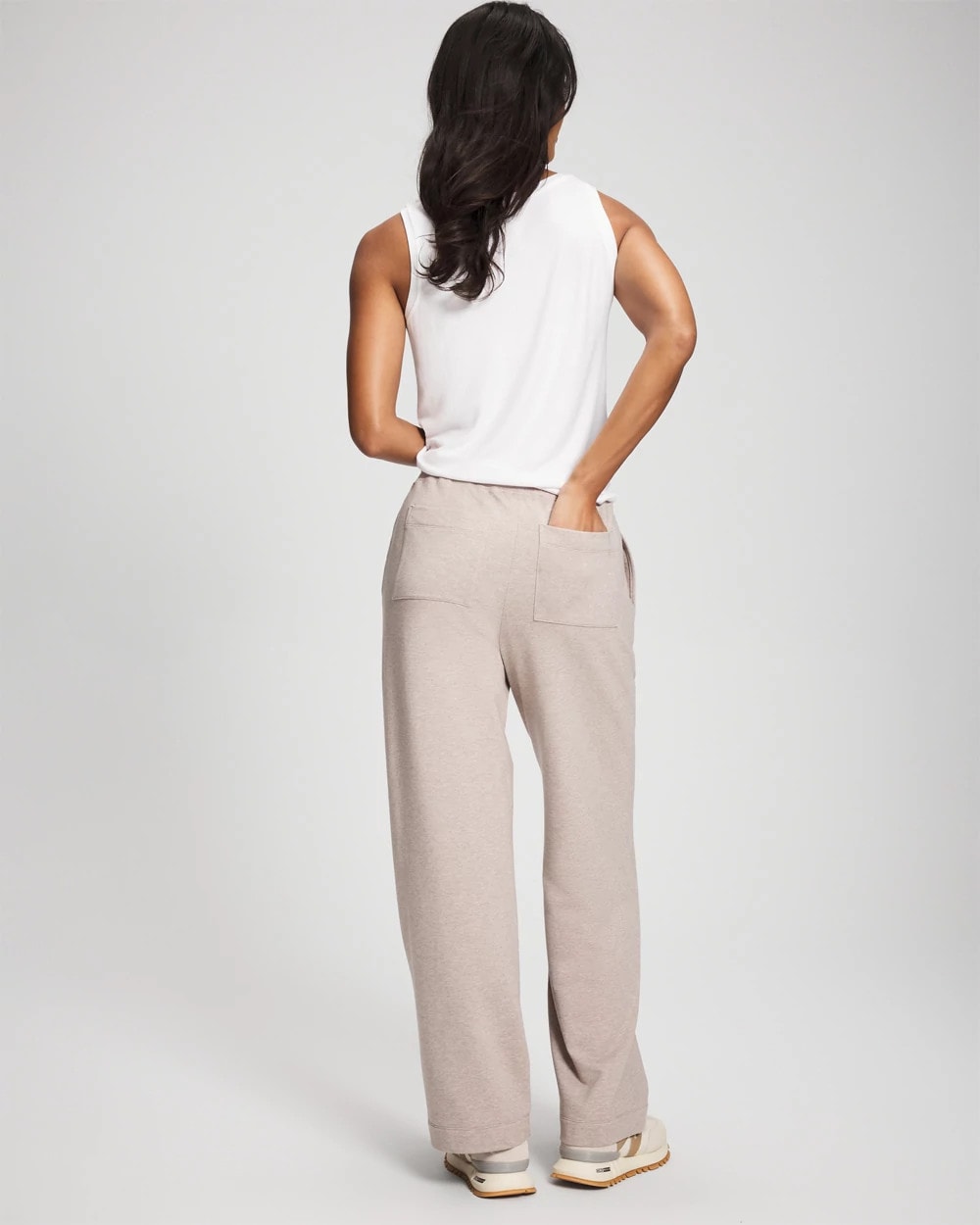 HEATHER MINK - Essential Terry Straight Leg Pants | Soma