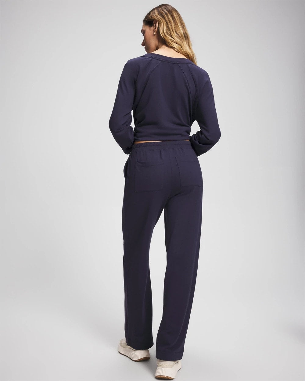 DEEP INDIGO - Essential Terry Straight Leg Pants | Soma