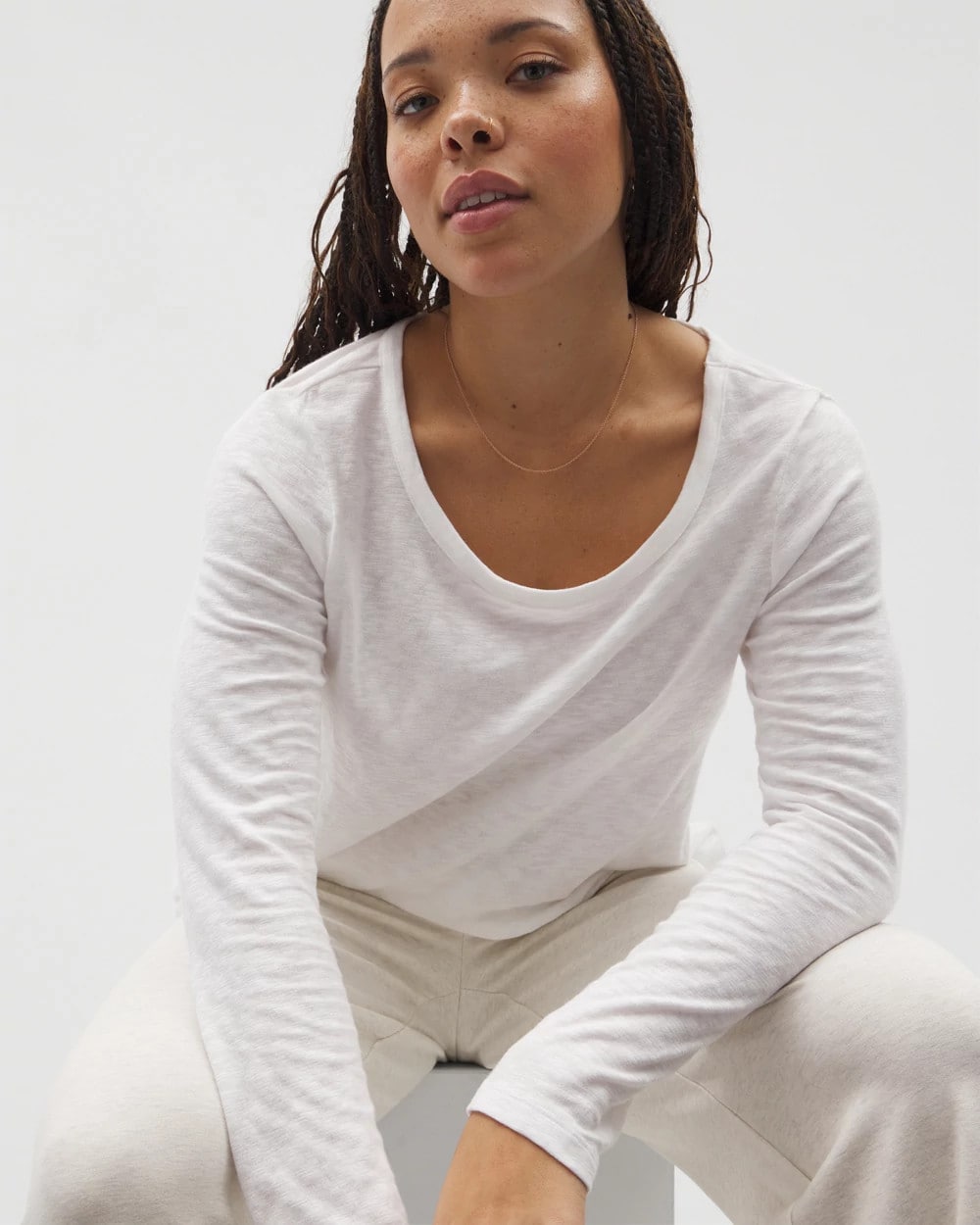 OPTIC WHITE - Long-Sleeve Top | Soma