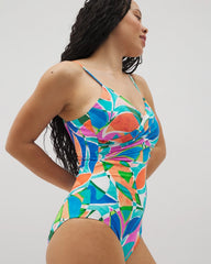 TEAL - Beyond Control Captiva Island Draped V One-Piece | Soma