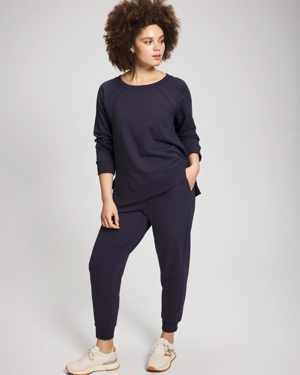 DEEP INDIGO - Essential Terry Crewneck Sweatshirt | Soma