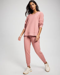 CINDER ROSE - Essential Terry Crewneck Sweatshirt | Soma