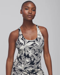 PATTERNED PALMS BLACK - 24/7 Racerback Bra Tank | Soma