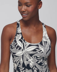 PATTERNED PALMS BLACK - 24/7 Racerback Bra Tank | Soma