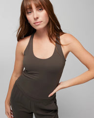 DARK GRAY OLIVE - 24/7 Racerback Bra Tank | Soma
