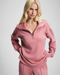 CINDER ROSE - Modern Modal Quarter Zip Sweatshirt | Soma