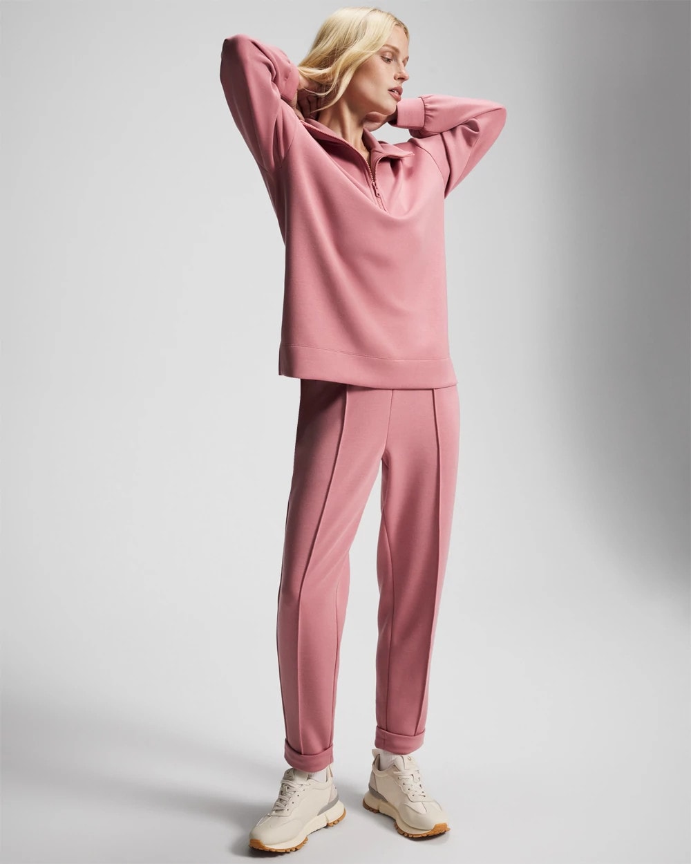 CINDER ROSE - Modern Modal Quarter Zip Sweatshirt | Soma