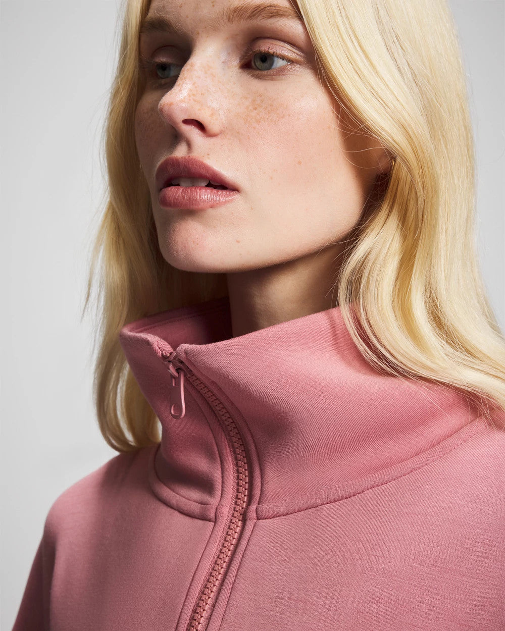 CINDER ROSE - Modern Modal Quarter Zip Sweatshirt | Soma