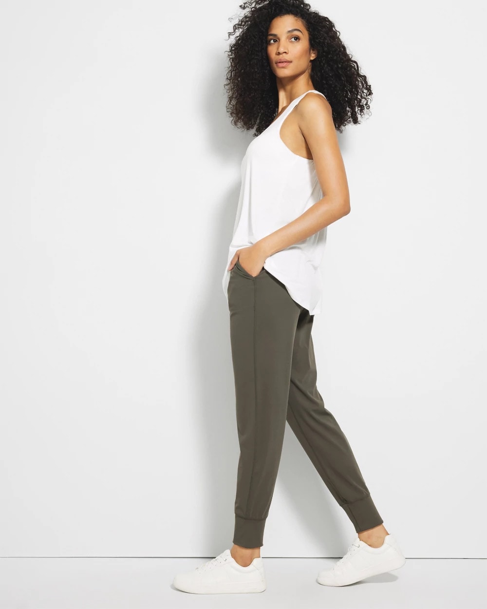 DARK GRAY OLIVE - 24/7 High-Waist Joggers | Soma